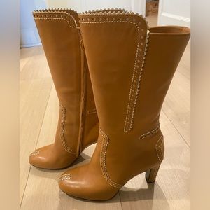 Sergio Rossi vintage tan boots